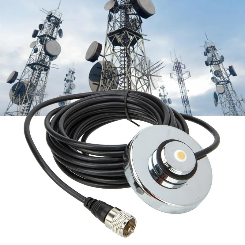 Leichte NMO -Magnetmontage mit 5 m Koaxialkabel 259 -Stecker für Funk