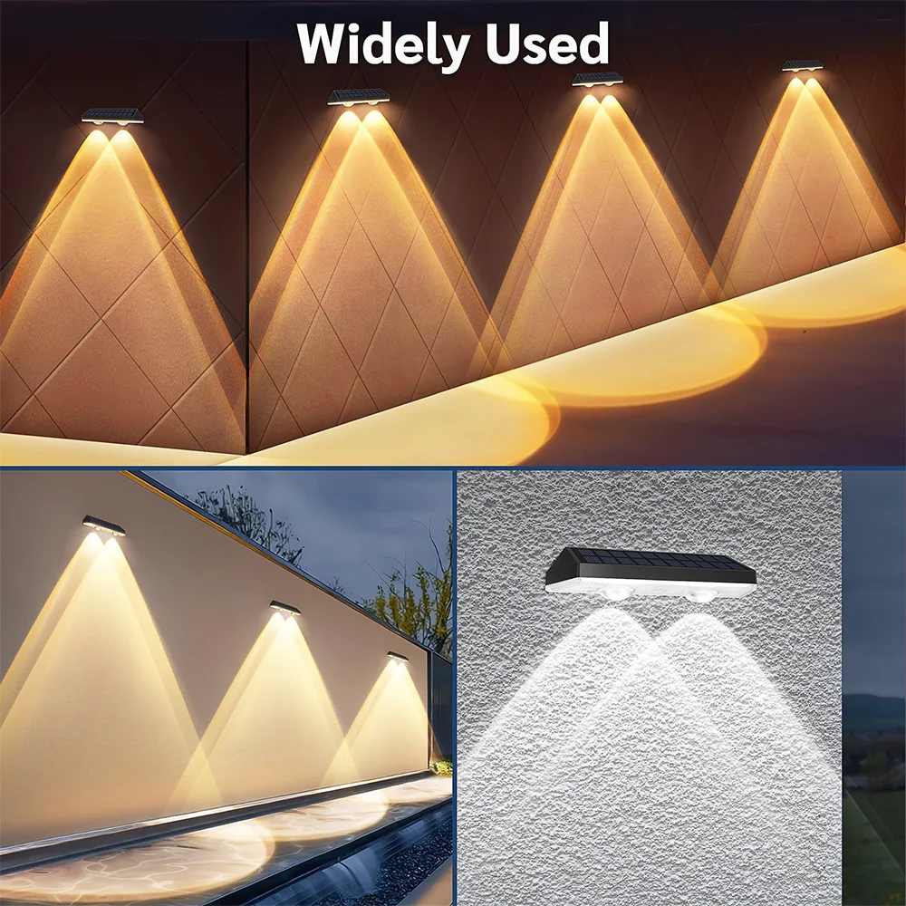 Lámpara Solar para camino, luz de pared para escalera, luces LED de jardín, iluminación exterior impermeable, lámpara Solar para valla de Patio