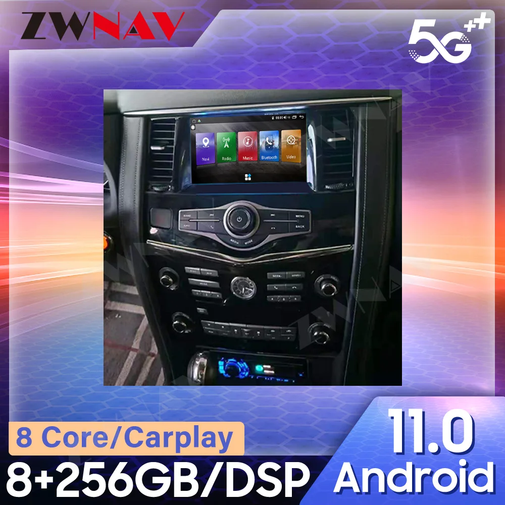 For Nissan Patrol 2004-2019 Tesla Style Android Car GPS Navigation Multimedia Player Car Radio Head Unit  Player