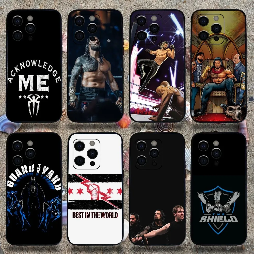 

Roman Reigns Phone Case For Apple iPhone 15,14,13,12,11,Pro,X,XS,Max,XR,Plus,Mini Soft black shell