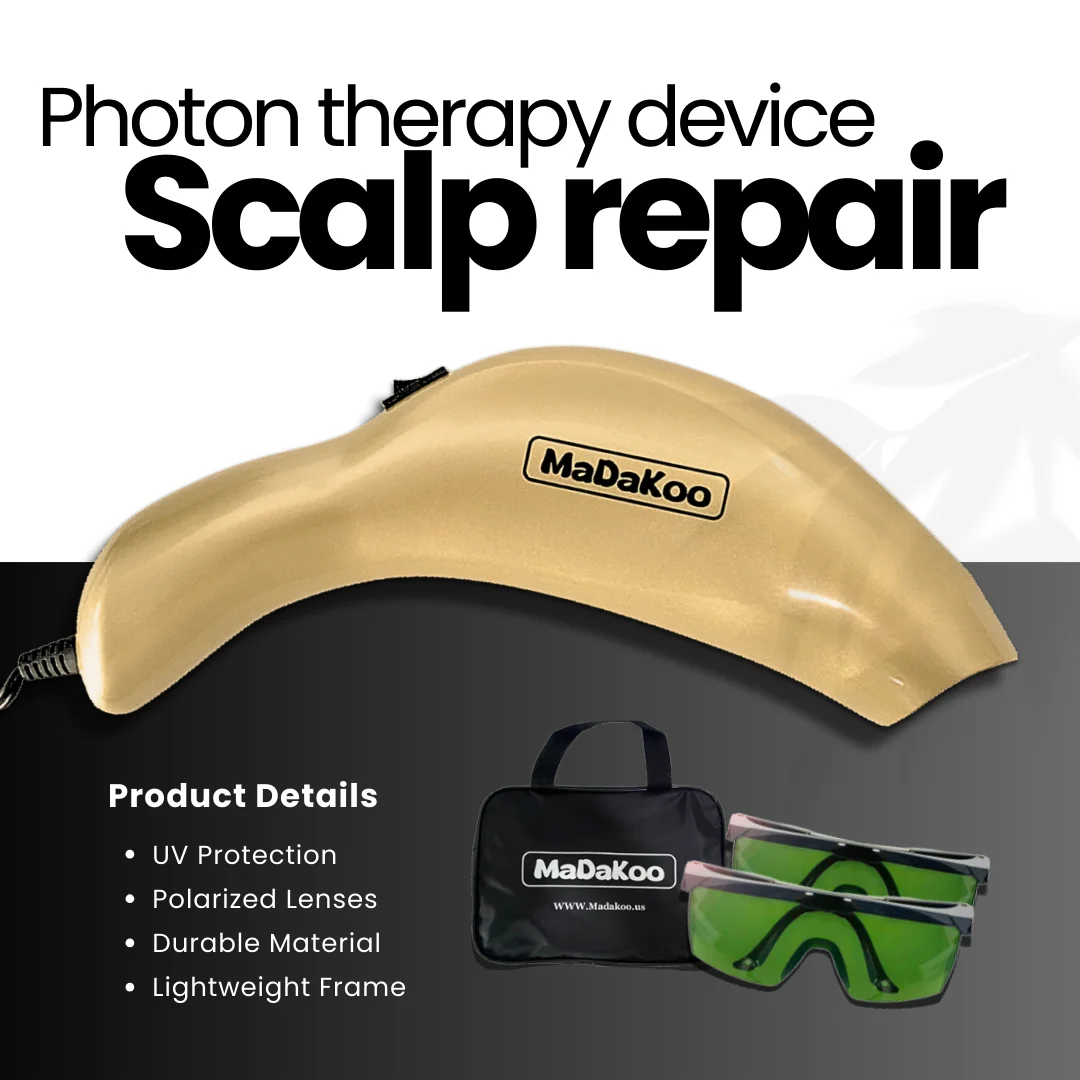 Madakoo Photon Scalp Cabelo Reparação Dispositivo, Restauração Avançada Do Cabelo, Terapia De Crescimento Capilar, Tratamento De Perda De Cabelo