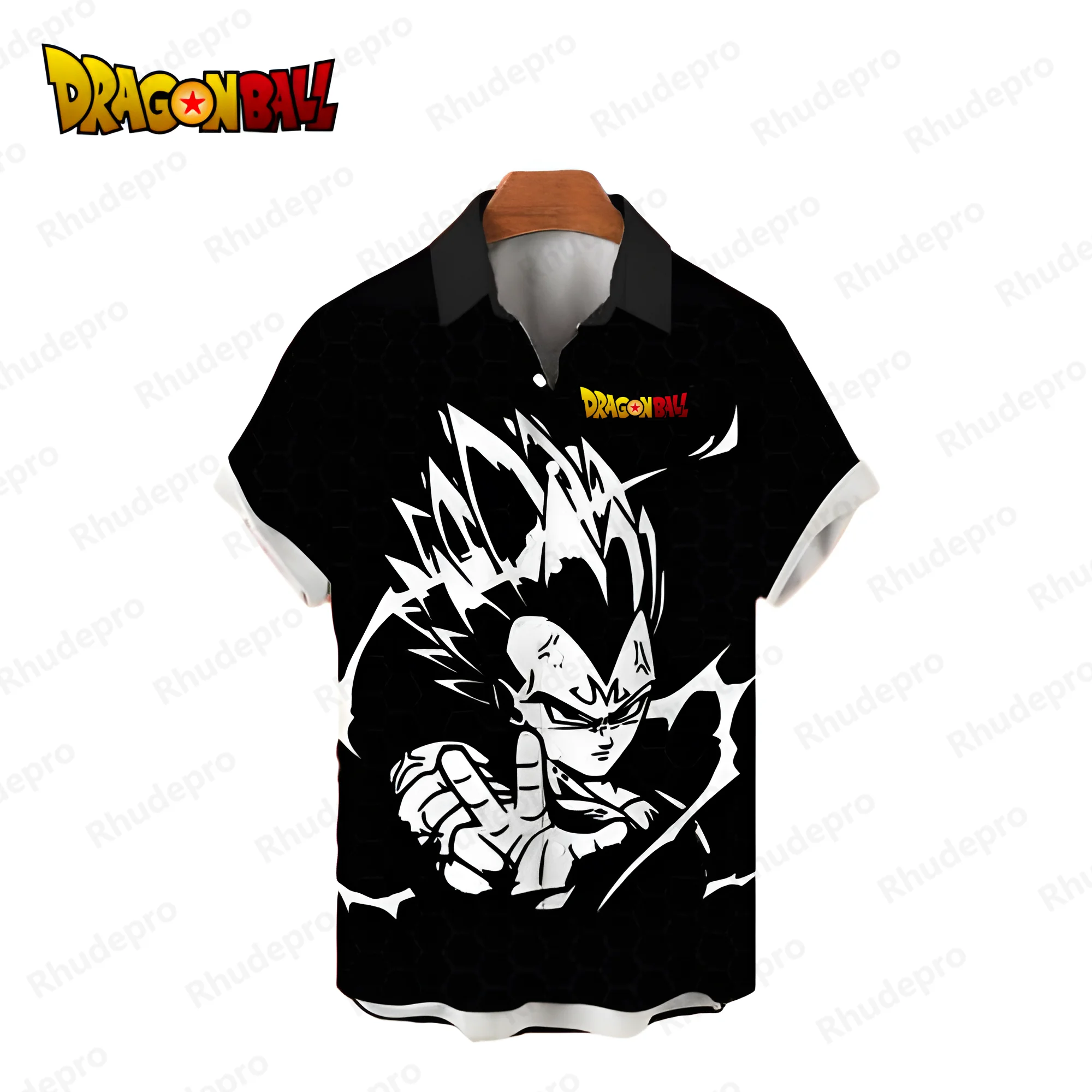 

2024 Vegeta Dragon Ball Z Men's Shirts Harajuku Short Sleeve Cool Beach Style Aesthetic Clothing Hawaiian Shirt Oversized Summer