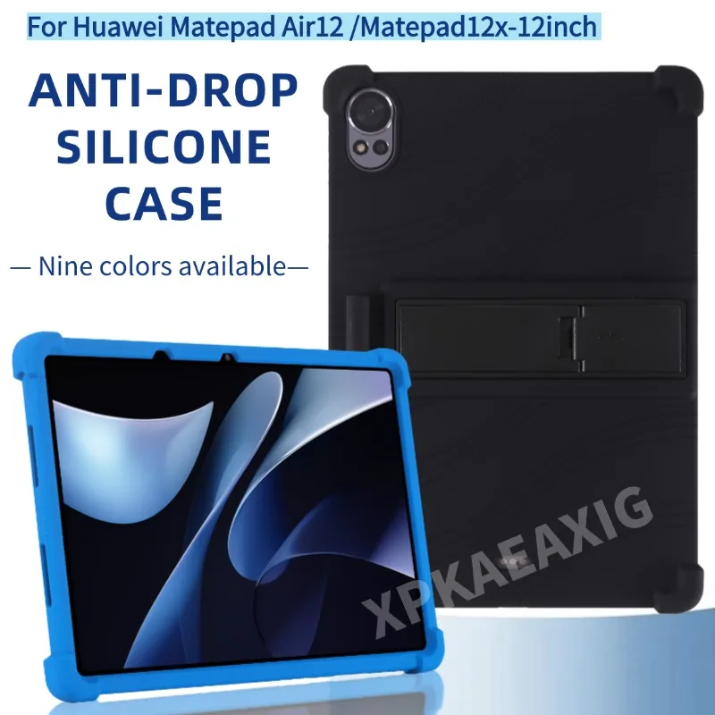 

For Huawei Matepad 12x Kickstand Coat BKY-W00/ W10 / W20 W09 Shockproof Cover MatePad Air 12 Soft Silicon Stand Protective Shell