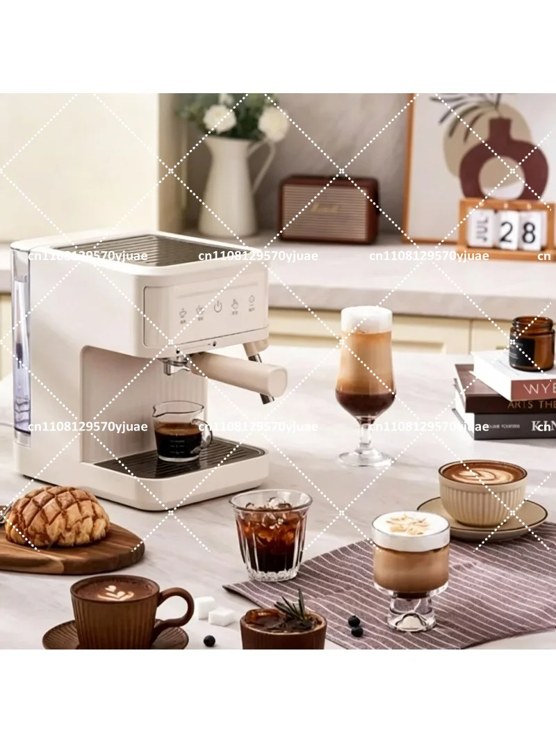 Italian Semi-Automatic Espresso Machine Compact Steam Home Coffee Brewer