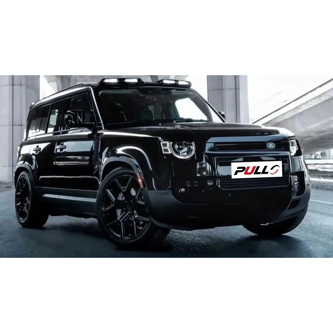 

Body kit contain front and rear bumper with grille and side skirt for Land Rover Defender 2020 007 Black Version kit