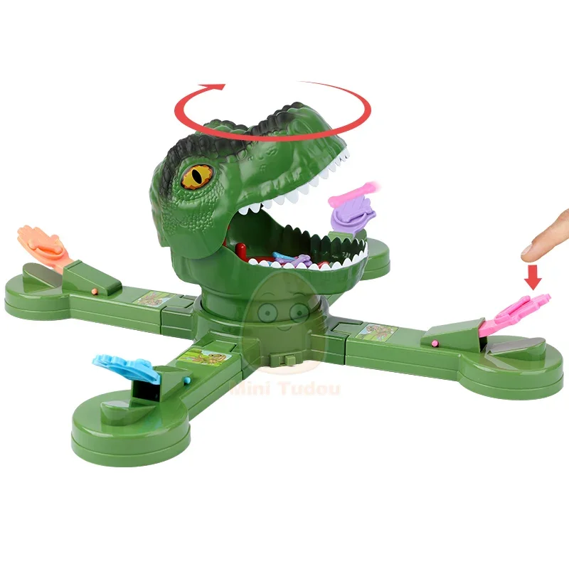 Kids Toy Feeding Dinosaur Electric Multiplayer Interactive Rotate Shot Game Party Competitive Desktop Toys For Children Gifts