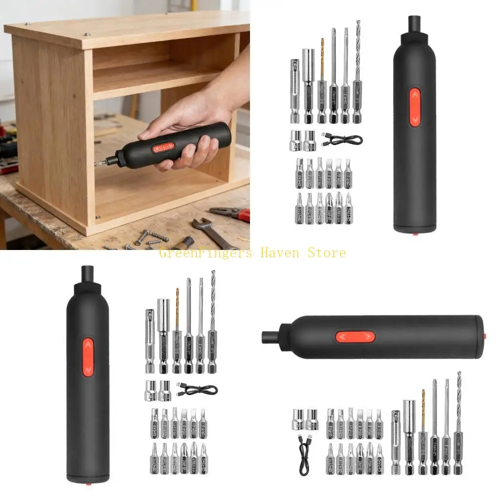 

F68D Screwdriver Set With 1500mAh Battery And 230rpm Speed For Home DIY Projects