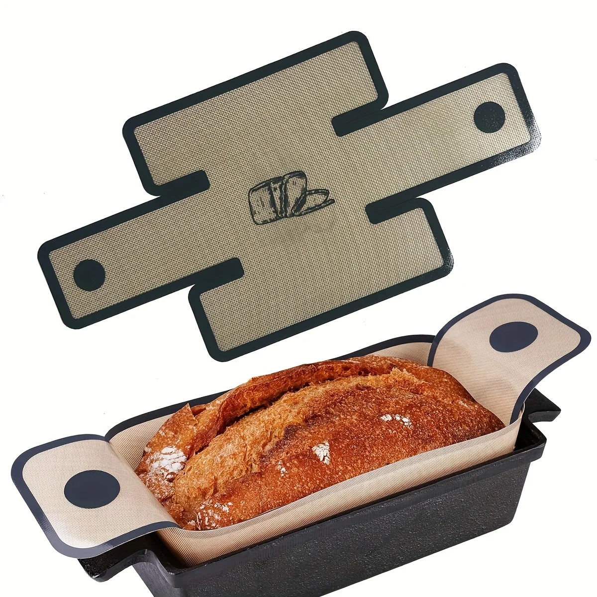 Silikon-Brotpfanne für Backformen mit 22,86 x 12,7 cm – lebensmittelecht, antihaftbeschichtet, leicht zu reinigen, hochtemperaturbeständig