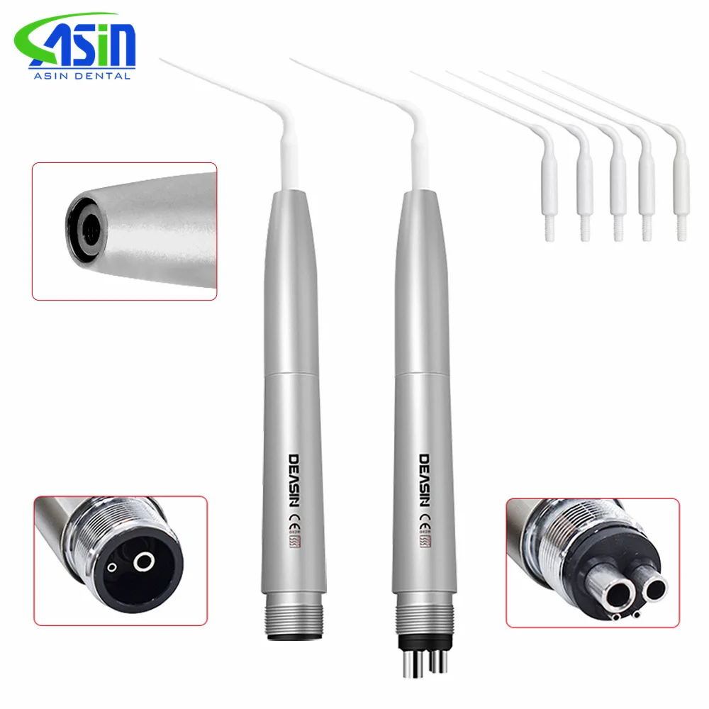 Dental scaler de ar ultrassônico com 3 dicas dente calculus removedor ferramenta limpeza handpiece whiten dentist lab