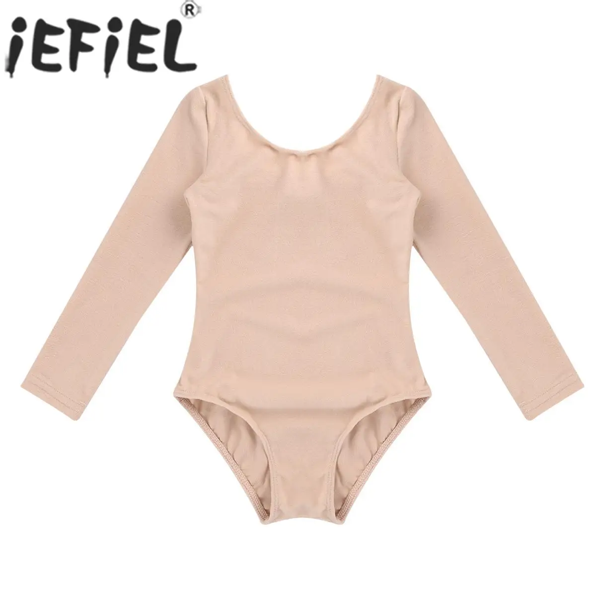 Girls Ballerina Ballet Dance Leotard Gymnastics Yoga Training Costume Long Sleeve Solid Bodysuit for Dancing Class Exercise