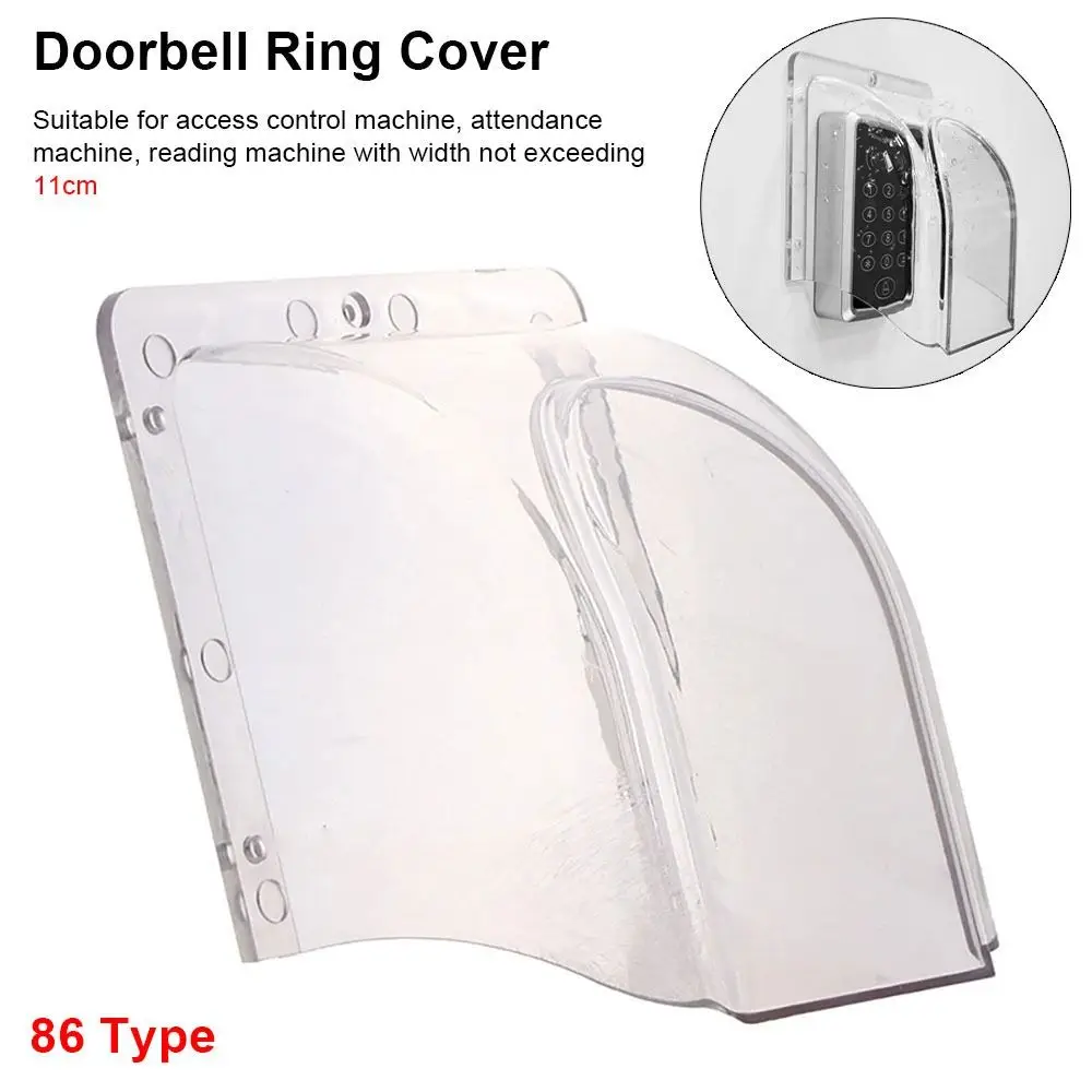 

1Pcs 86 Type Door Keypad Cover Plastic Chime Button Bell Ring Cover Transparent Waterproof Doorbell Protective Cover