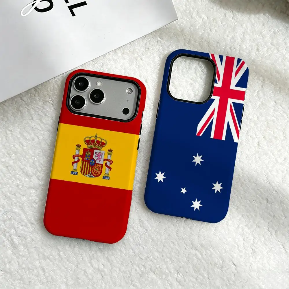 Hot Luxury national cool Flag logo Phone Case Luxurious Film shell Phone Case For iPhone 17 16e 16 15 14 13 12 Pro Max Plus XS view 3