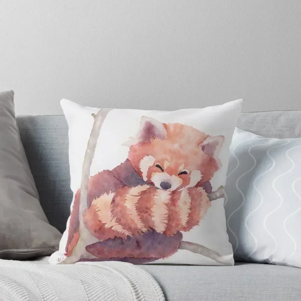 

Sleepy Red Panda Throw Pillow Cushion Child Cusions Cover Custom Cushion Photo pillow
