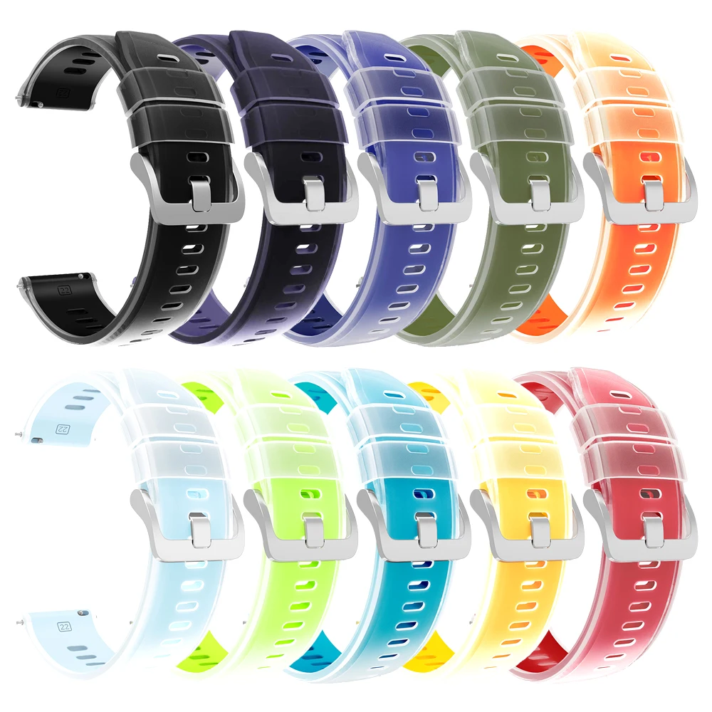 22mm Sports Strap For Fossil Gen 5 Carlyle HR Julianna Garrett Silicone Band For Fossil GEN 6 5 5E 44mm/5 LTE 45mm Belt Bracelet