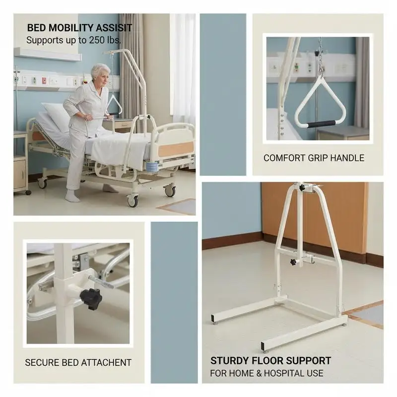 Lève-lit 1050x730x1880 mm, capacité de levage jusqu'à 113 kg, aide à la position debout pour personnes âgées, patients et personnes handicapées, lève-lit adapté aux soins à domicile, aux hôpitaux et aux maisons de retraite