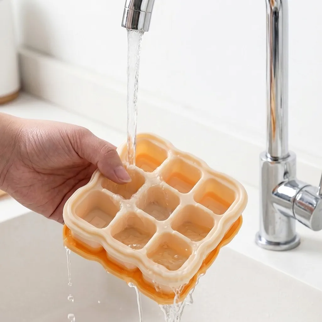 Cookie Shaped Plastic Ice Cube Tray With Lid Reusable 9 Grids Ice Mold Kitchen Bar Tools Ice Cube Mould For Whisky Cold Drink - view 6