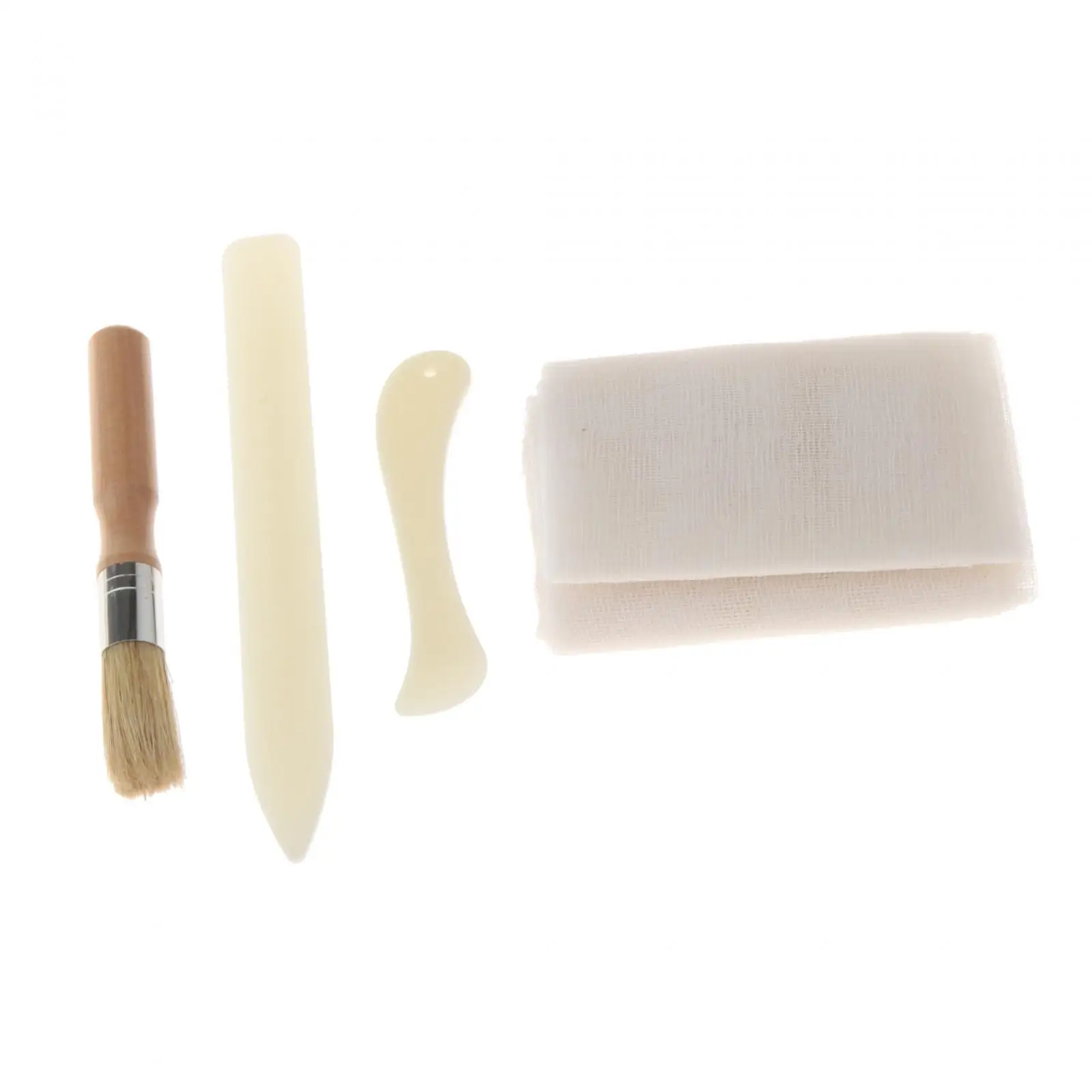 Cotton Gauze Bookbinding Material Pack with Wooden Folder Tool for Creative DIY Book Making and Binding Tasks