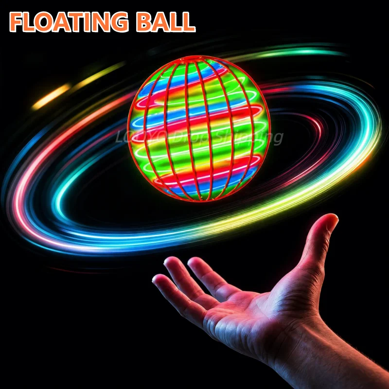 Bola Voladora LED Recargable, Boomerang, OVNI, Juguete Mágico, Antiestrés, Fidget Spinner, Fly Nova Orb, para Niños, Regalo de Navidad