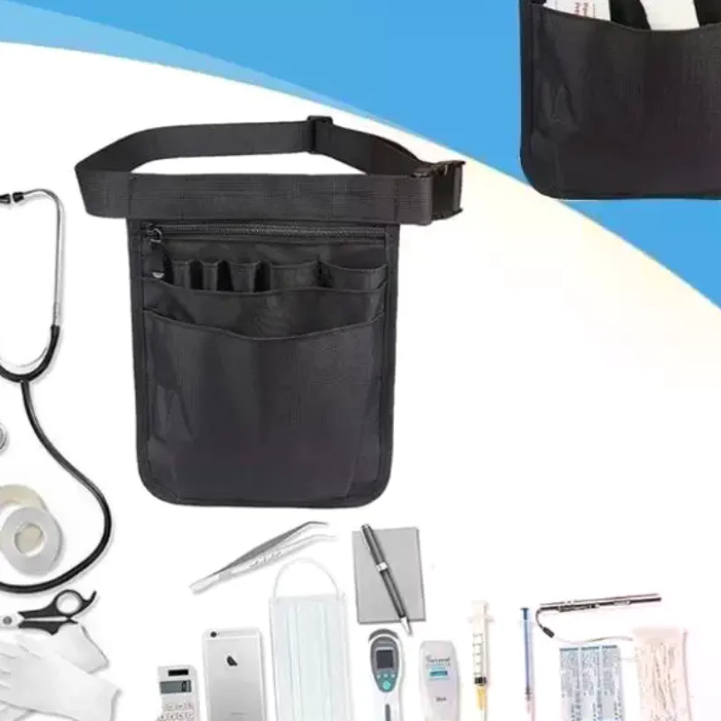 Adjustable Nurse Fanny Pack Portable Large Capacity Oxford Cloth Nurse Pouch Waist Bag Multi Compartment Pocket Belt Organizer