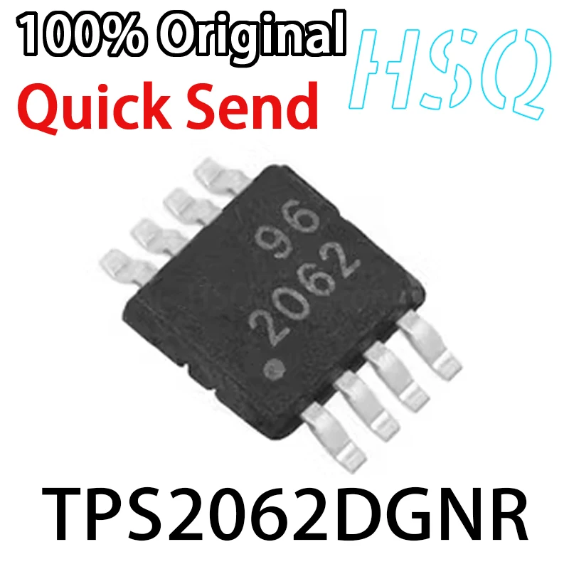 

10PCS TPS2062DGNR HVSSOP-8 Original Factory Silk Screen 2062 Distribution Switch/drive IC Stock