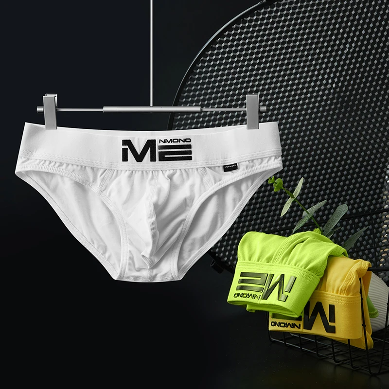 Algodão dos homens baixo crescimento conforto cuecas, sexy juventude skinny esportes calças respiráveis, cueca U-convexa, top tendência breve, 3pcs