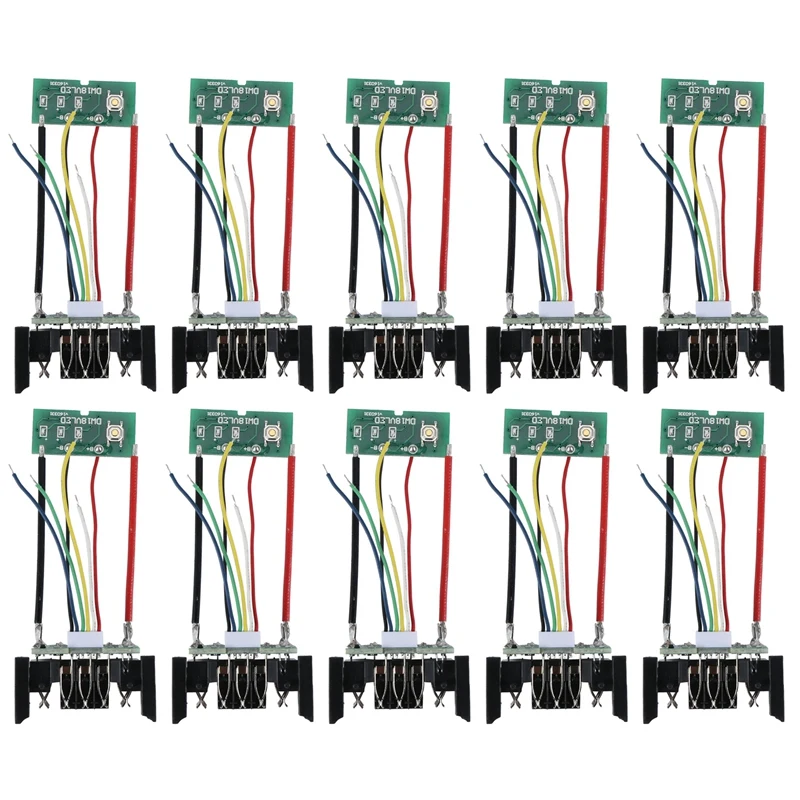 10X DCB200 Li-Ion Battery PCB Charging Protection Circuit Board For Dewalt 18V 20V DCB201 DCB203 DCB204