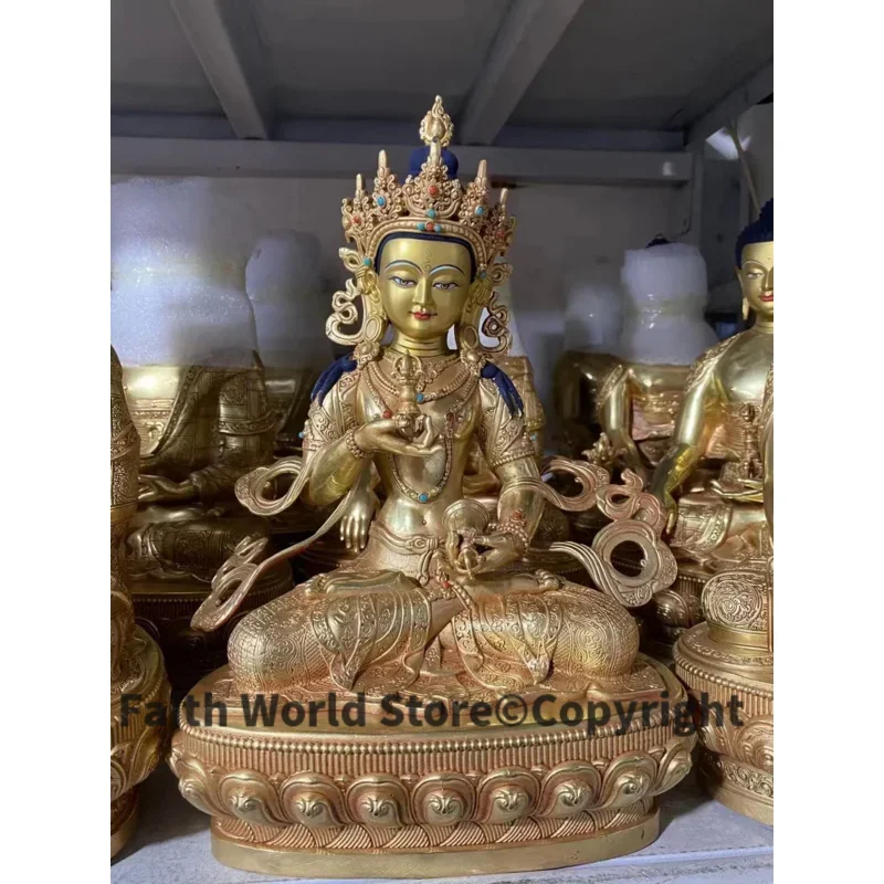 30cm lage Nepal Tibet TOP High grade copper Vajrasattva Vajra Buddha statue Worship home Family protection Health safety