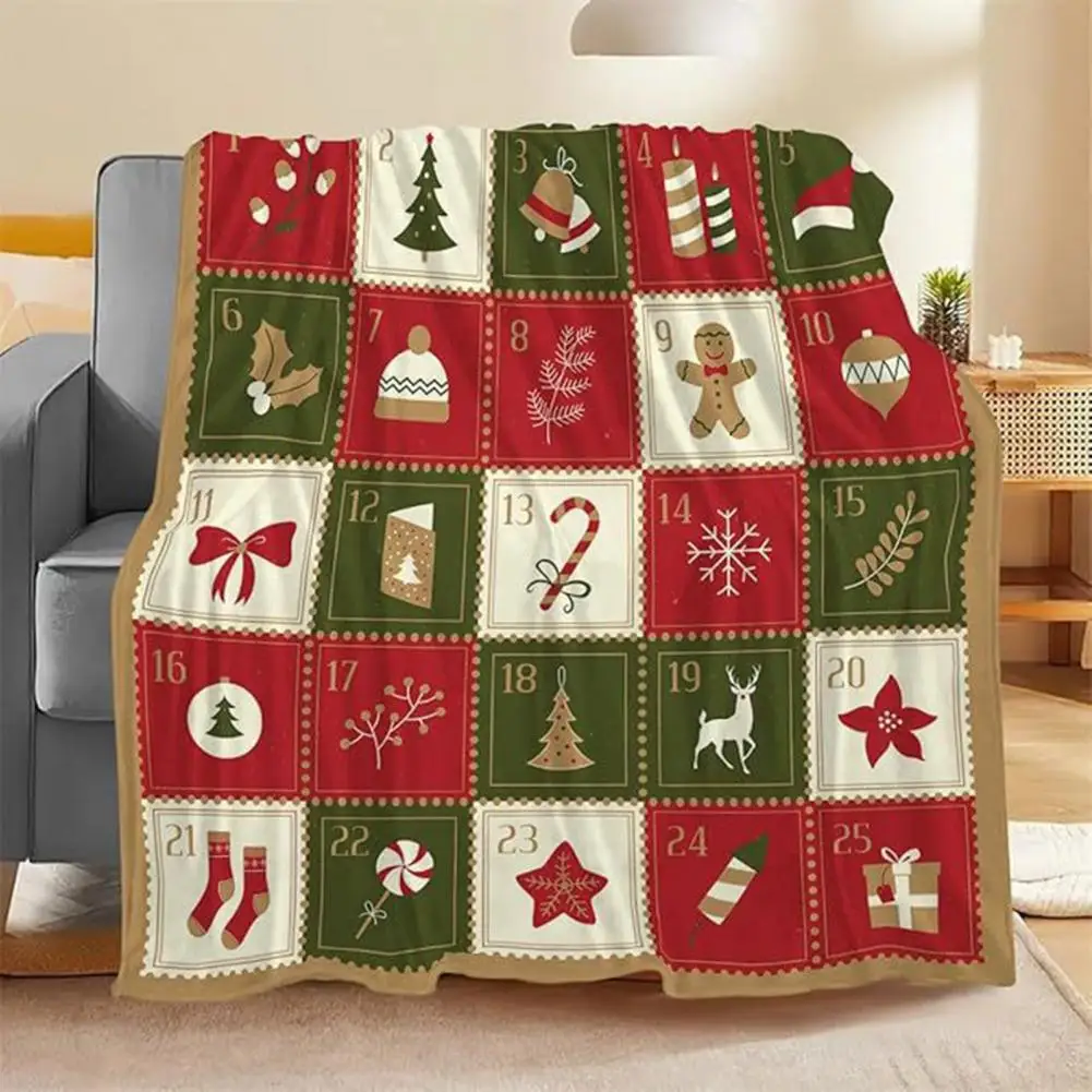 Cozy Christmas Home Decor Blanket Cozy Christmas Flannel Blanket for Bed Couch Decor Festive Winter Print for Maximum for Office