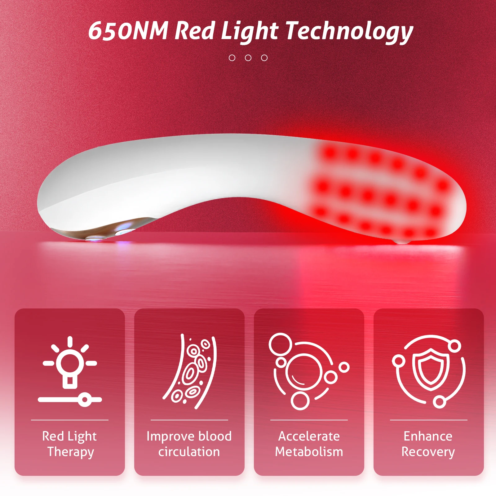 KTS Vaginal Rejuvenation Wand for Women Red & Blue Light Gynecological Therapy Device Female Vaginal Device IPX5 Waterproof