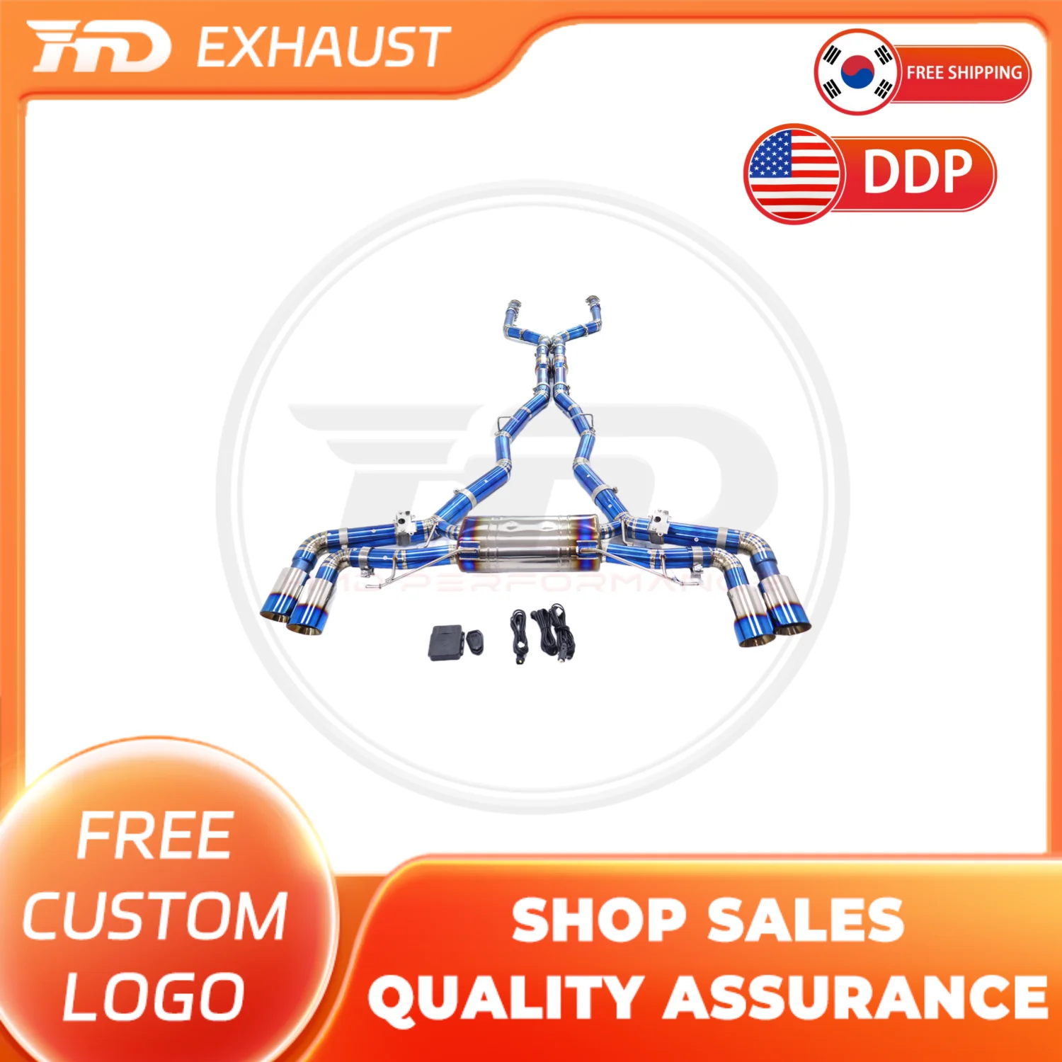 

HMD Hot Sales Titanium Catback exhaust for BMW X5M X6M F95 F96 LCI 2024+ Exhaust System With Electronic Valve