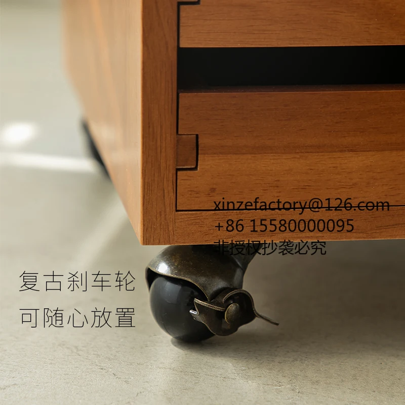 Factory Direct 2026 Top RatedNordic solid wood simple drawer file cabinet office study removable stationery storage