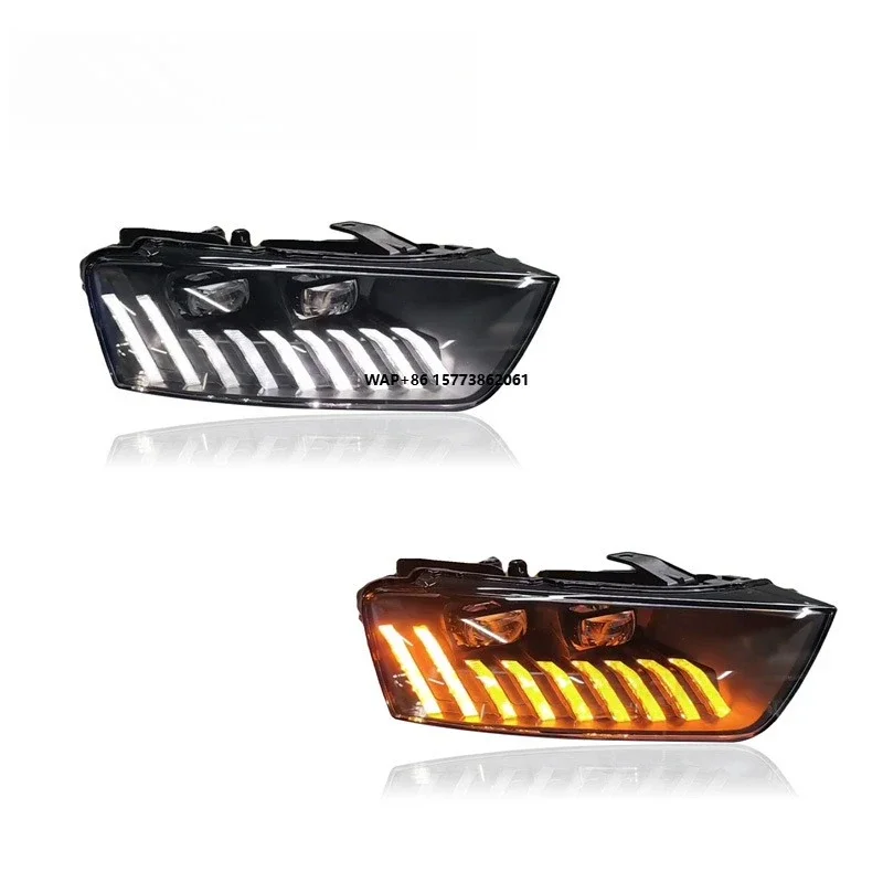 

1 Unit for 13-18 Q3 Modified LED Headlight Assembly, Scanning Welcome Daytime Running Lights, Flowing Steering Lens