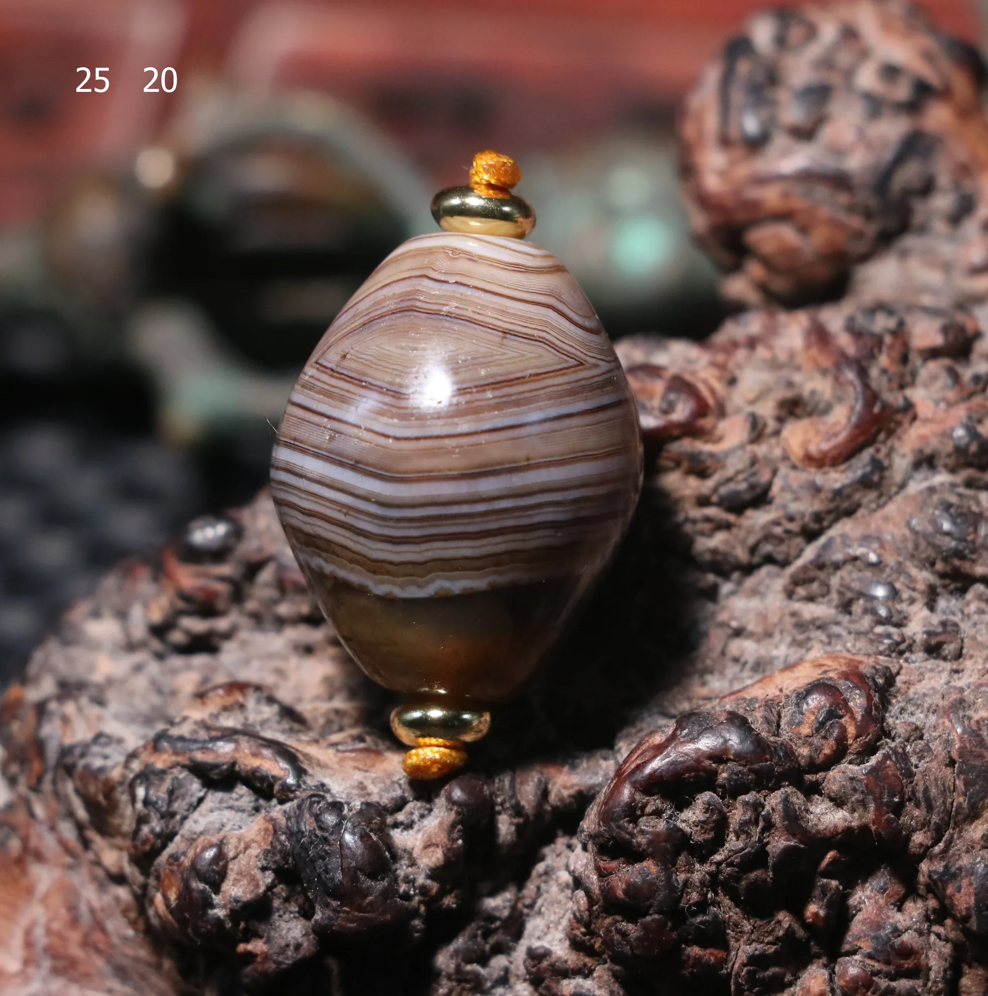 Magic Power Energy Tibetan Old Agate Daluo Full Natural Silkworm Lines Symbolize dZi Bead Amulet Pendant Talisman UPD240829C63