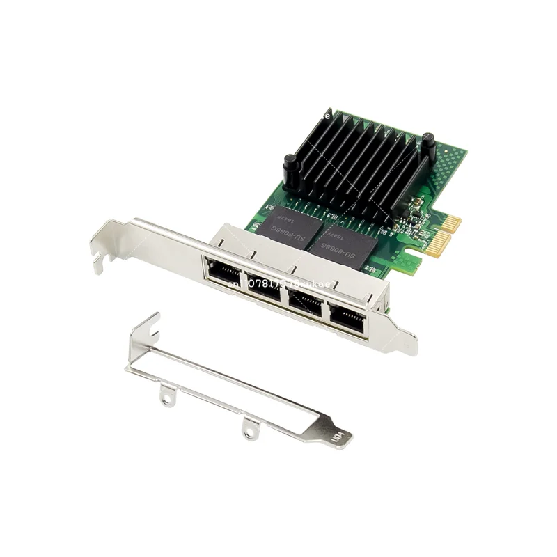I350 Chip 4 Port RJ45 Gigabit Wired Network Interface Card PCI-E 1X Network Interface Card Without Disk