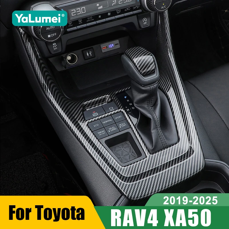 Für Toyota RAV4 XA50 2019 2020 2021 2022 2023 2024 2025 Hybrid Auto Mittelkonsole Schaltknauf-Abdeckung LHD RHD