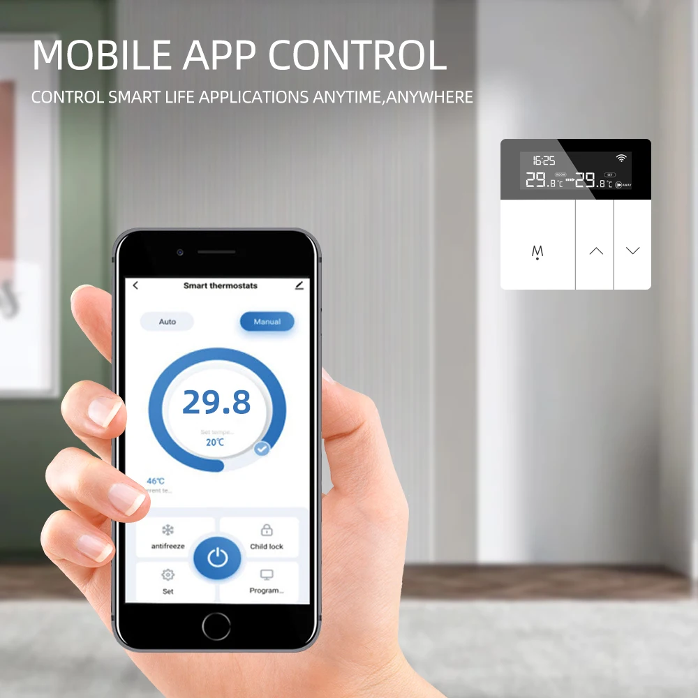 Wifi smart boden thermostat lcd display thermo regulator für warmen boden 16a bodenheizung kollektor mit geringem verbrauch elektrisch
