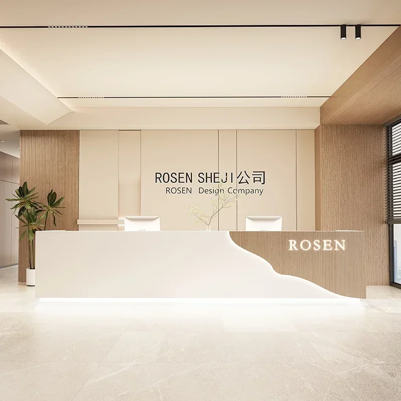 Design Furniture Front Desk Reception Counter Clothes Hairdressing Beauty Salon Storage Executive Mostrador Unique Furniture