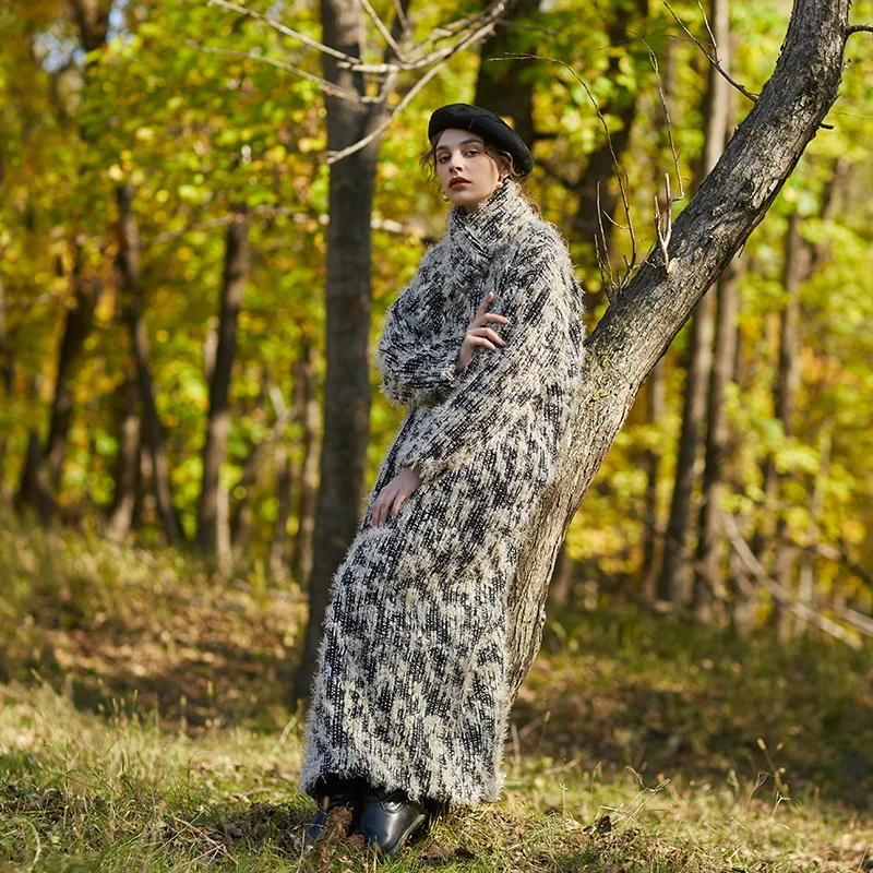 

Хлопковое платье в клетку для осени и зимы, свободного кроя, большого размера, с длинным рукавом, в стиле ретро, модель Q07, для танцев, с цветочным узором