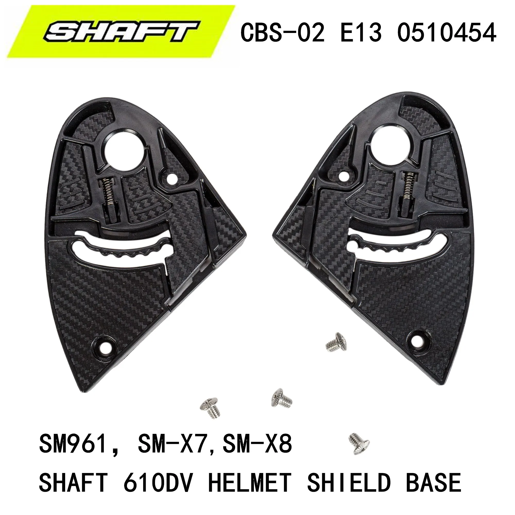 Shaft 610DV helmet shield base professional shield base original SHAFT parts 1pair with screws