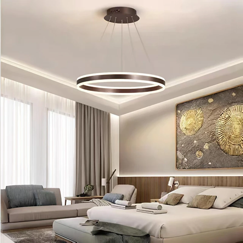 Nordic Modern Ring LED Pendant Lamp for Decoration Maison Interior Lighting Dining Room Chandeliers Dining Island Foyer Lighting