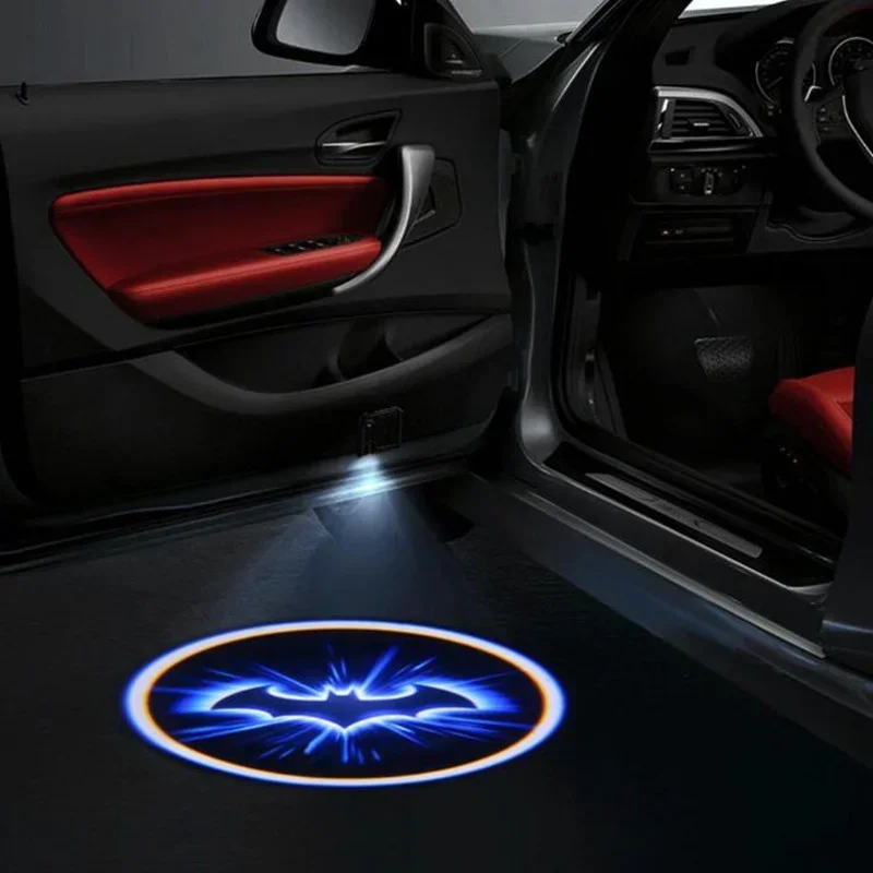 1PC Wireless Car Bat Logo Door Decor Light Shadow LED Welcome Laser Projector Lamp Interior Accessories Ornaments