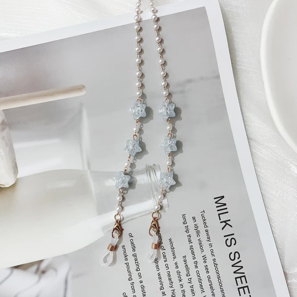Star Pearl Glasses Chain Fresh Neck Hanging Chain Anti Slip Glasses Hanging Rope Accessories