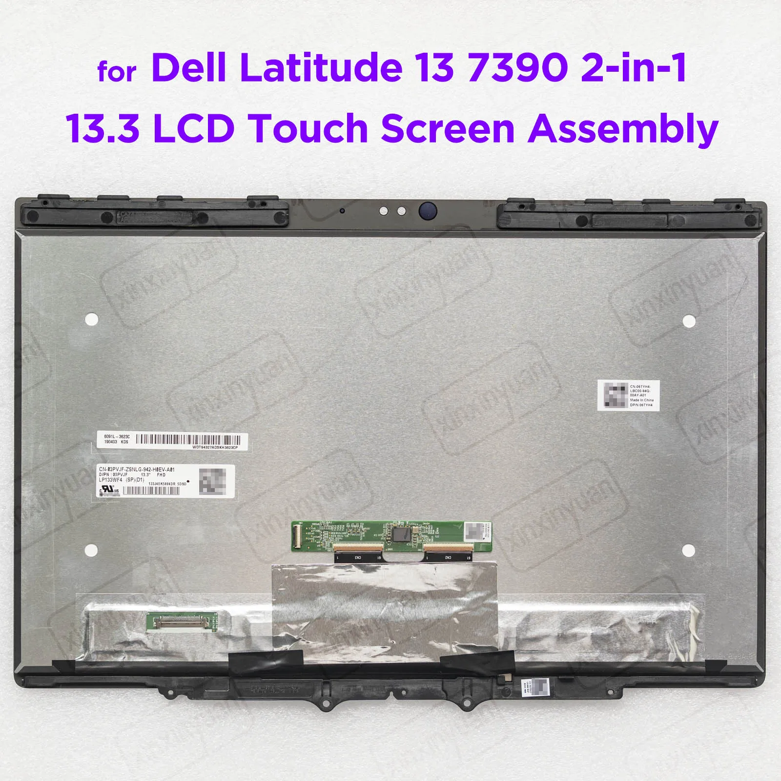 Montagem do Digitador do Toque da Tela Lcd do Portátil Dell Latitude 13 7390 em 7389 2n1 Lp133wf4-spd1 Fhd1920x1080 06tyh4 13.3