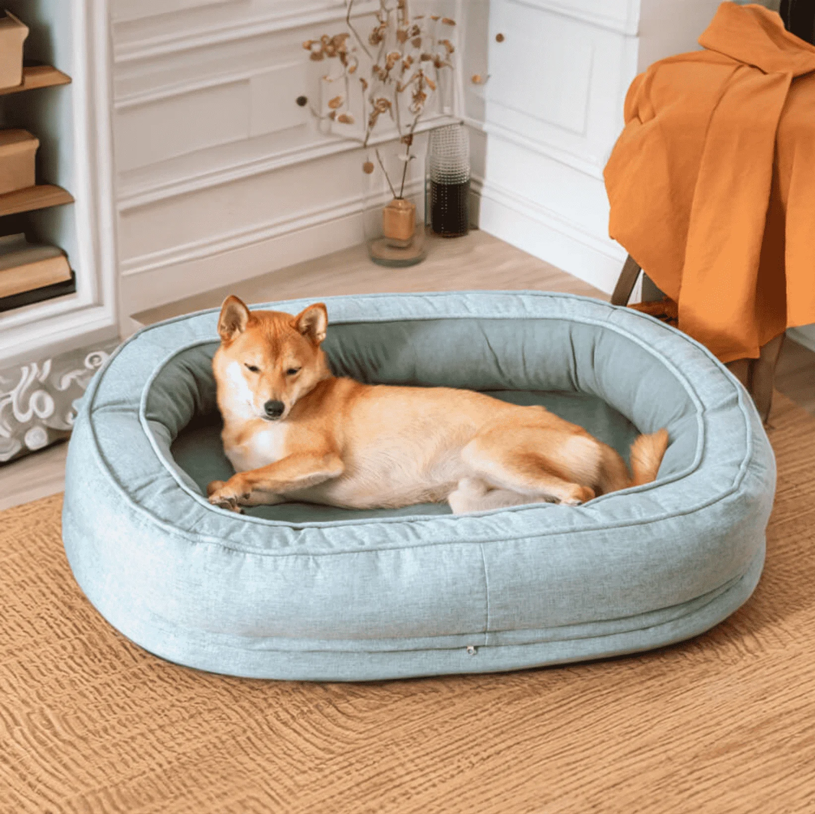 Wholesale Luxury Donut Pet Cat Dog Bed Anti-Slip Round Cuddle Comfort Cozy Pet Bed For Small Medium Dogs