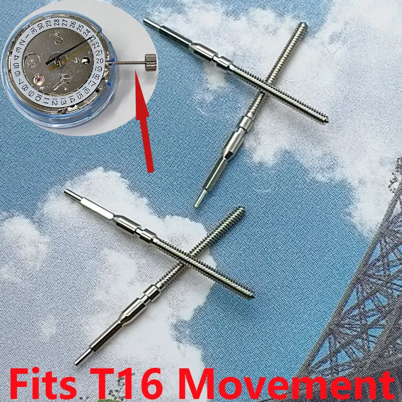 2/4PCS T16 Movement Watches Crown Stem Fits T16 Movement Watch Repair Standard Watch Crown Stem For ST16 Movement Parts