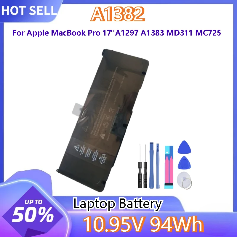 

For Apple MacBook Pro 17" A1383 A1297 MD311 MC725High Quality High Quality 95WH 10.95V Laptop Battery