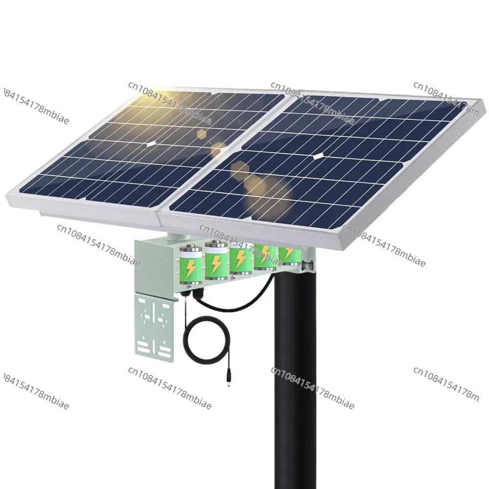 TecDeft CE RoHS 30W Mono Solar Panel 30Ah LifePO4 Battery DC12V 2A 5 Years Warranty IP67 Solar Energy System for CCTV Camera