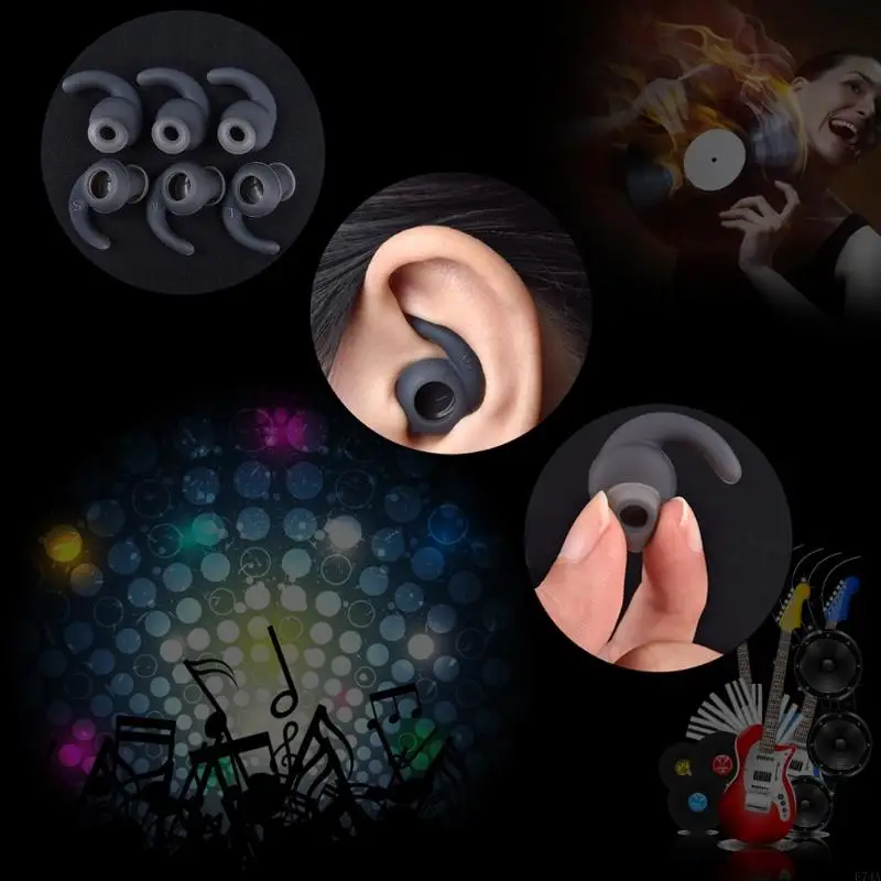 Durable Earplugs Sturdy Silicone Ear Plugs for JBL REFLECT Earphone Eartips E74A