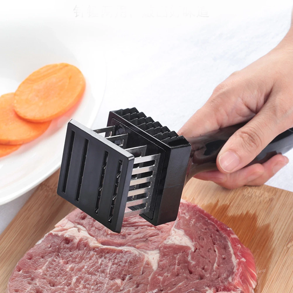 

Stainless Steel Meat Tenderizer Heavy Duty Abs Handle For Arthritis Weak Hands Left Right Hand Use Steak Loosening Needle