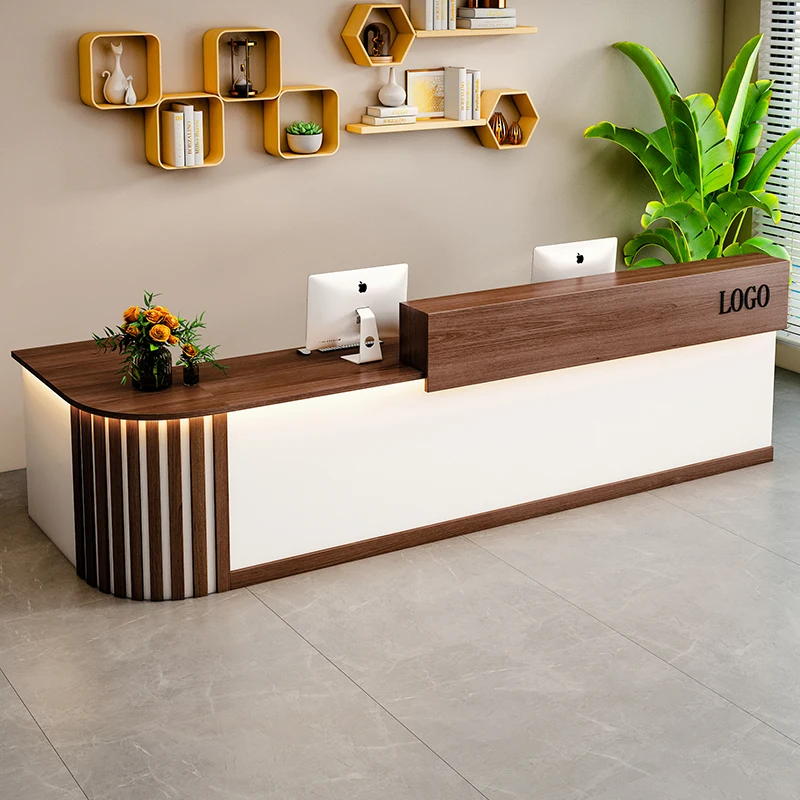 Modern Shop Bench Reception Desk Lectern Conferences Room Reception Desk Beauty Salon Counter Empfangs Theke Office Furniture